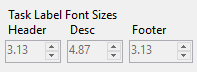 6. Task Label Sizes  on Paper