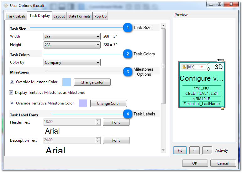 Tab 2: Task Display