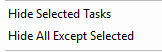 2. Show/Hide  Selected Tasks