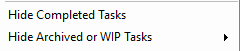 3. Hide Completed or WIP Tasks